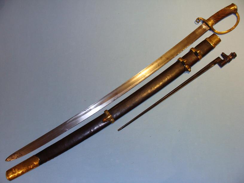 Soviet Russian Cossack Shashka and scabbard with Mosin-Nagant Bayonet fine condition dated 1909 www.swordsantiqueweapons.com