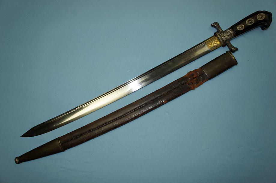 Very fine French hunting sword Officers hunting couteau couteau de chasse Fine Gilded silver www.swordsantiqueweapons.com